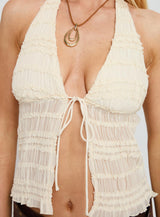 Blow Your Mind Halter Top Cream