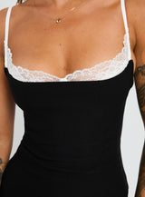 Renaissance Corset Lace Mini Dress Black / White