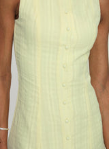Mimsie Embroidered Mini Dress Lemon
