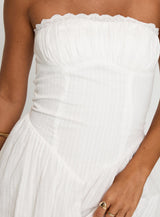 Mirella Strapless Mini Dress White
