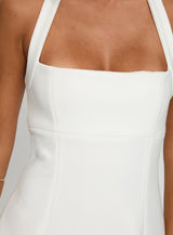 Alyn Halter Mini Dress White