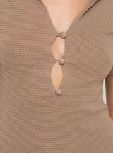 Theola Mini Dress Brown