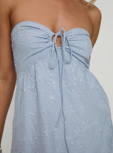 Rosenberg Strapless Mini Dress Blue