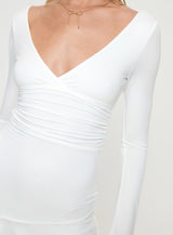 Sybella Long Sleeve Mini Dress White