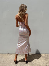 Barnsley Strapless Midi Dress Pink / Floral