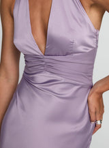 Rousseau Halter Maxi Dress Mauve