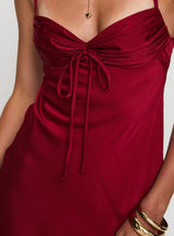 Glendon Mini Dress Burgundy