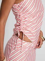 Wanna Dance Asymmetrical Set Pink Stripe
