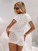 Sun Still Shines Crochet Set White Tall