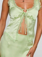 Mavie Satin Set Green