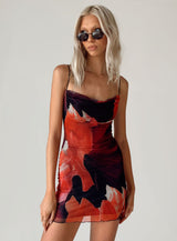 Sugar Mini Dress Red Multi