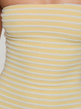 Savins Strapless Mini Dress Yellow
