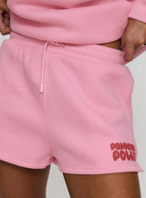 Princess Polly Sweat Short Bubble Text Pink / Red