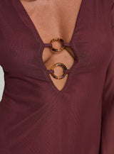 Artique Long Sleeve Mini Dress Brown