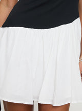 Amandla Strapless Mini Dress Black / White