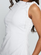 Kaeli Keyhole Mini Dress White