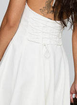 Out Of Nowhere Halter Mini Dress White