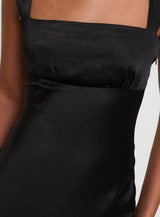 Radioactive Bias Cut Maxi Dress Black