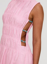 Evony Shirred Mini Dress Pink