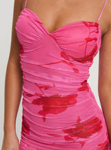 Stevens Mini Dress Pink Floral