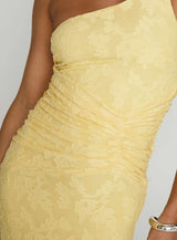 Starlights One Shoulder Maxi Dress Lemon