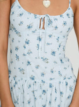 California Dream Mini Dress Blue / Floral