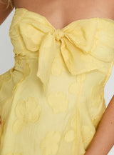 Loulani Strapless Mini Dress Lemon