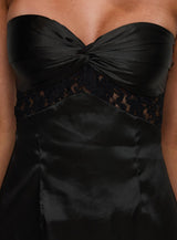 Veritie Strapless Mini Dress Black