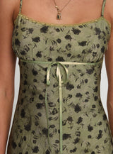 Valencia Mini Dress Sage Floral