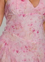 Valorie Halter Mini Dress Pink Curve