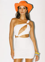 Greater Power Mini Dress White
