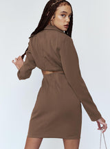 Celeste Mini Dress Brown