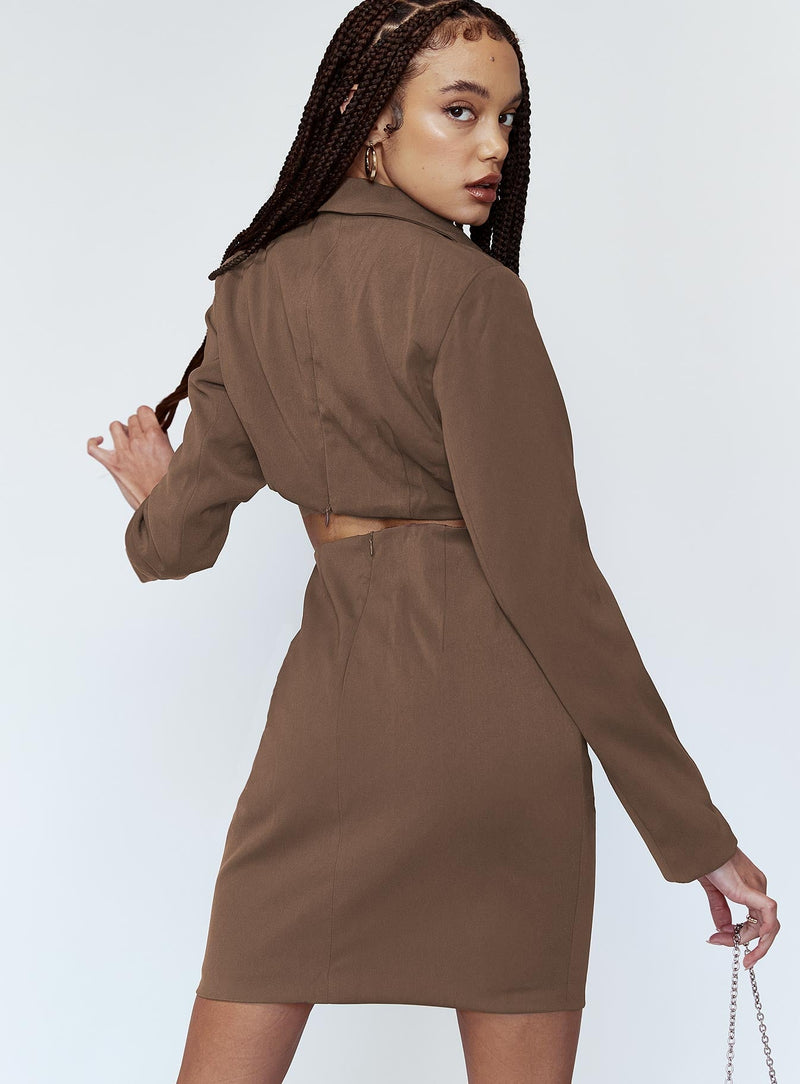 Celeste Mini Dress Brown