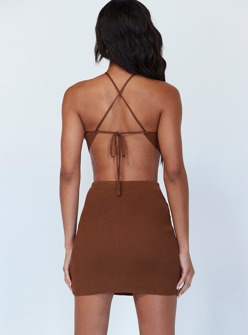 Honey Mini Dress Brown