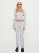 Closed Eyes Flared Pant Grey