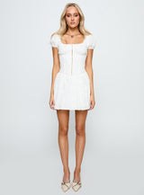 Lethia Corset Mini Dress White