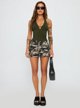 Impress Me Halter Top Green
