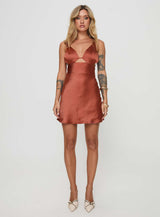 Alexo Mini Dress Rust