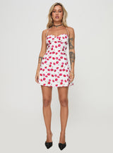 Arslan Mini Dress White Floral