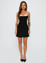 Renaissance Corset Lace Mini Dress Black / White