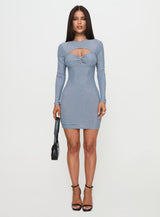 Absynth Long Sleeve Mini Dress Blue