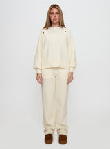 Susi Fluffy Knit Sweater Ivory