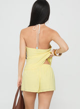 Lissone Tie Neck Set Yellow