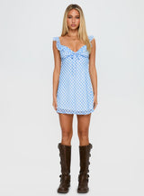 Marseilla Mini Dress Blue Check