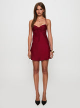 Glendon Mini Dress Burgundy