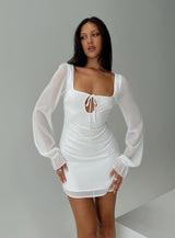 Bayford Long Sleeve Mini Dress White