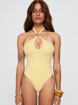 Dulce Vita Hardware Detail Bodysuit Lemon