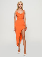 Azurea Midi Dress Orange