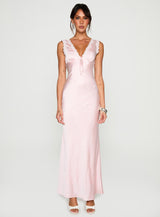 Liliya Lace Maxi Dress Pink