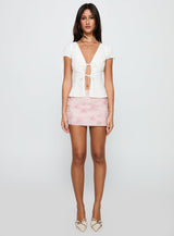 Incomparable Pleated Bust Top White